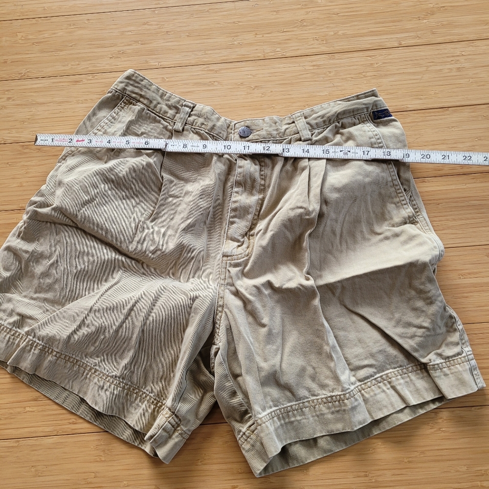 VTG Kahala 34 Sportsfishing Swordfish Casual Tan Shorts Made In Fiji 100% Cotton